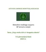 Lietuvos chemijos mokytojų asociacijos metodinė medžiaga tema „Dujų molio tūris ir Avogadro dėsnis“