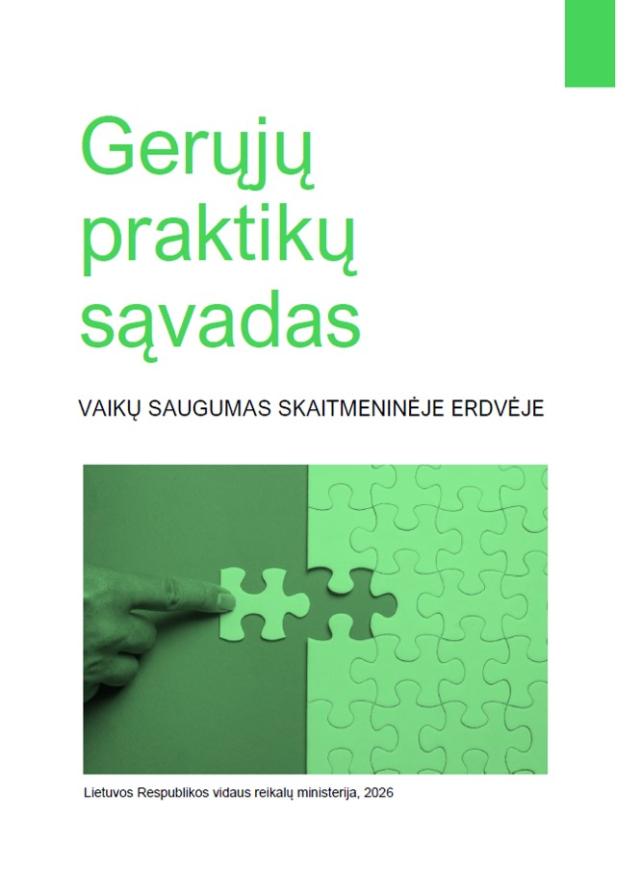 Paskelbta nauja metodinė-prevencinė medžiaga: „Gerųjų praktikų sąvadas: Vaikų saugumas skaitmeninėje erdvėje“
